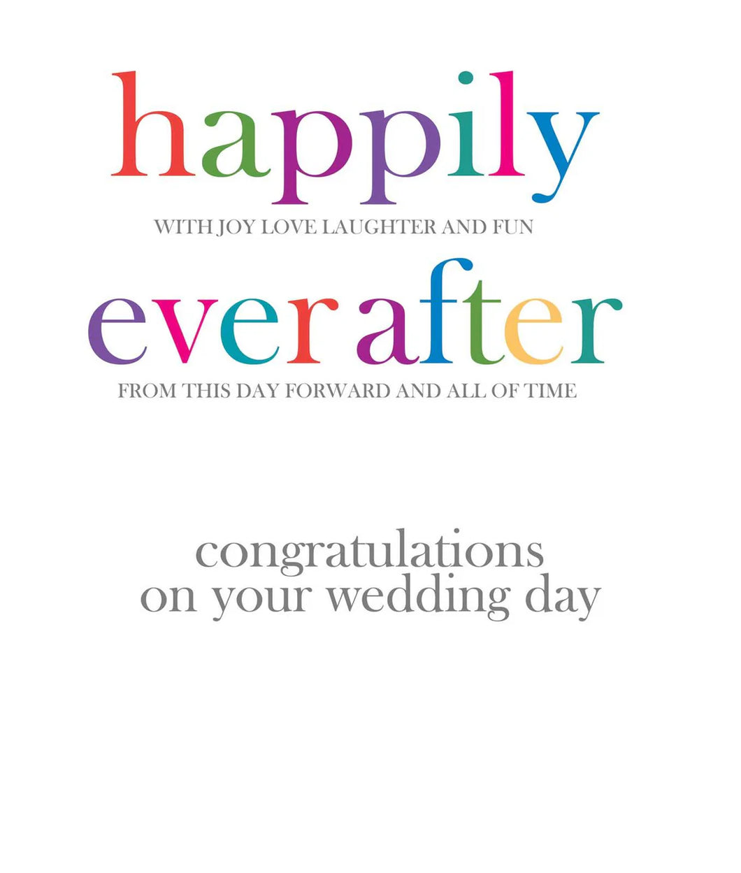 Happily Ever After Wedding Card