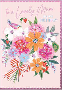 Bouquet Lovely Mum Birthday Card