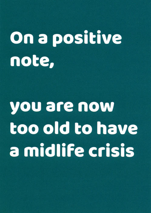 On A Positive Note Humour Blank Card