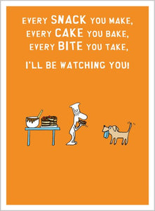 Dog Watching Humour Card