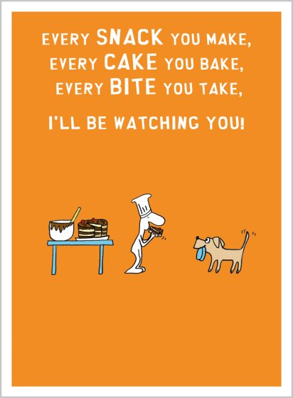Dog Watching Humour Card