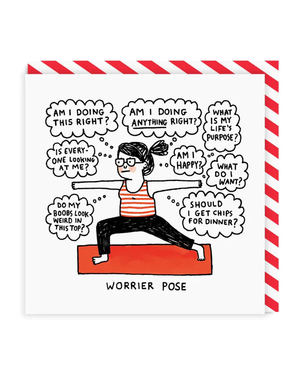 Worrier Pose Blank Card