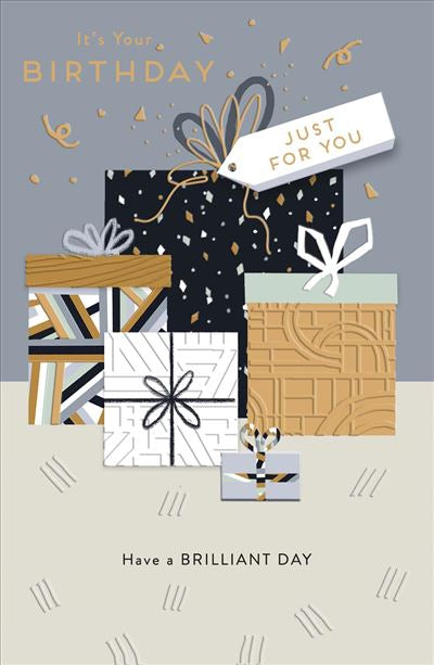 Presents Just For You Birthday Card