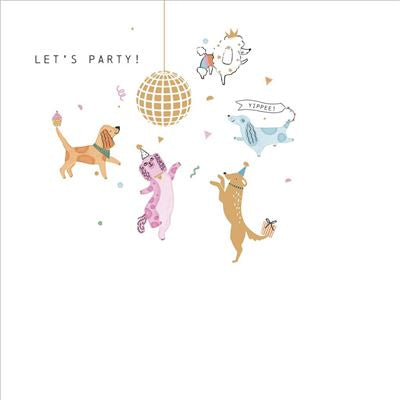 Disco Dogs Birthday Card