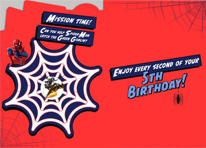 Marvel Spider-Man 5th Birthday Card