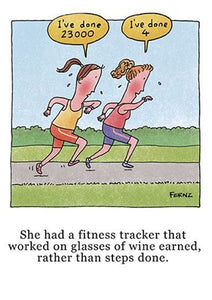 Fitness Tracker Humour Birthday Card