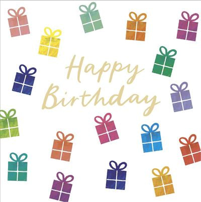 Coloured Presents Birthday Card