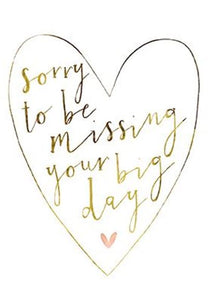 Gold Type in Heart Wedding Regret