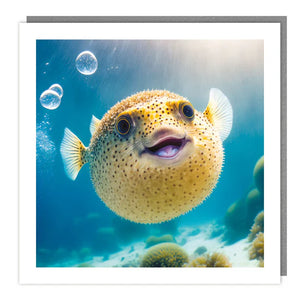 Puffer Fish Blank Card