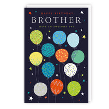 Load image into Gallery viewer, Brother Balloons Birthday Card
