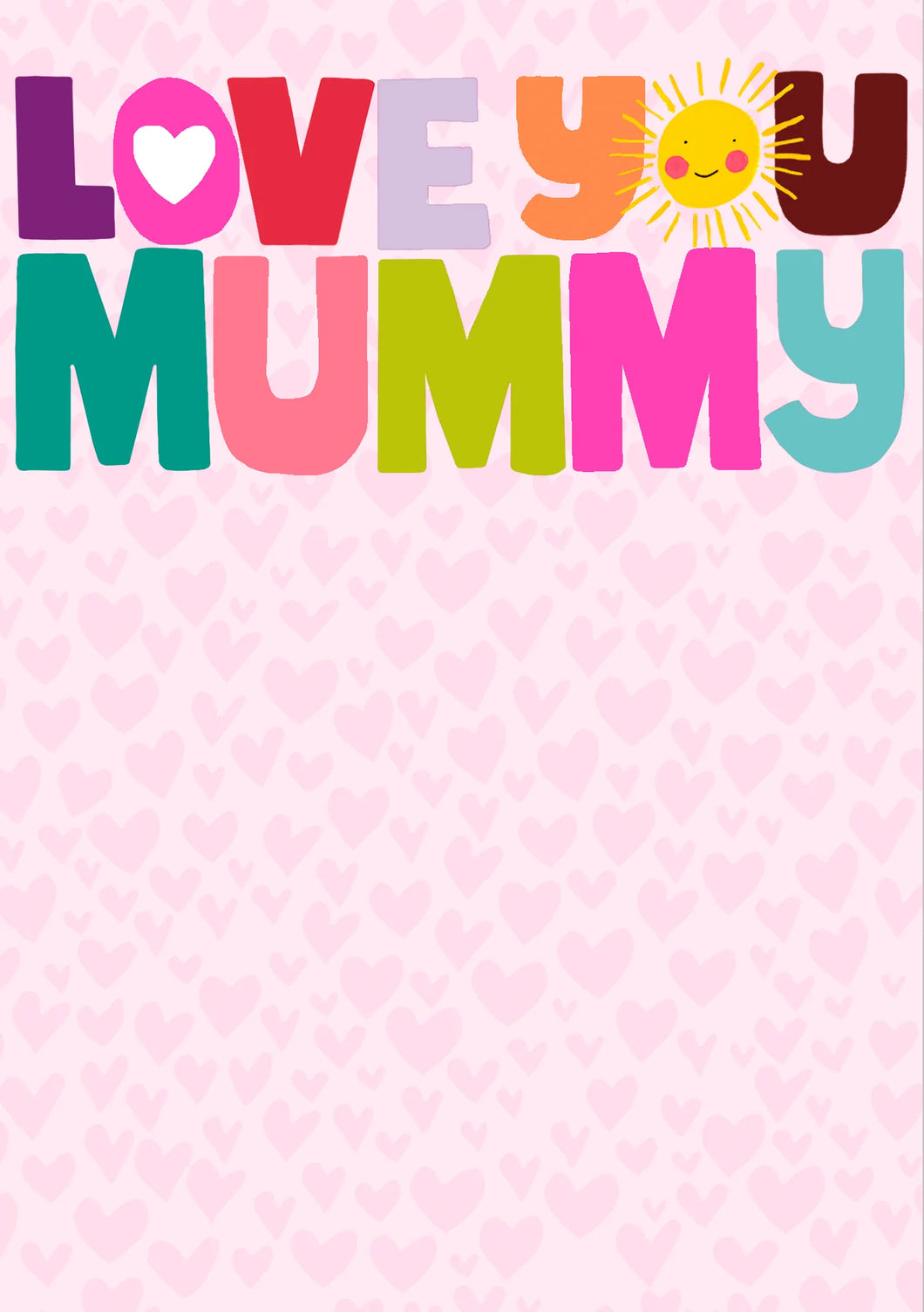 Love You Mummy Blank Card