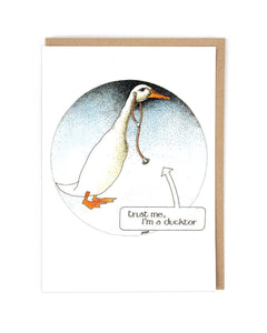 “Ducktor” Funny Humour Get Well Card by Simon Drew