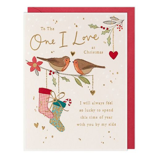 Robins To The One I Love Christmas Card