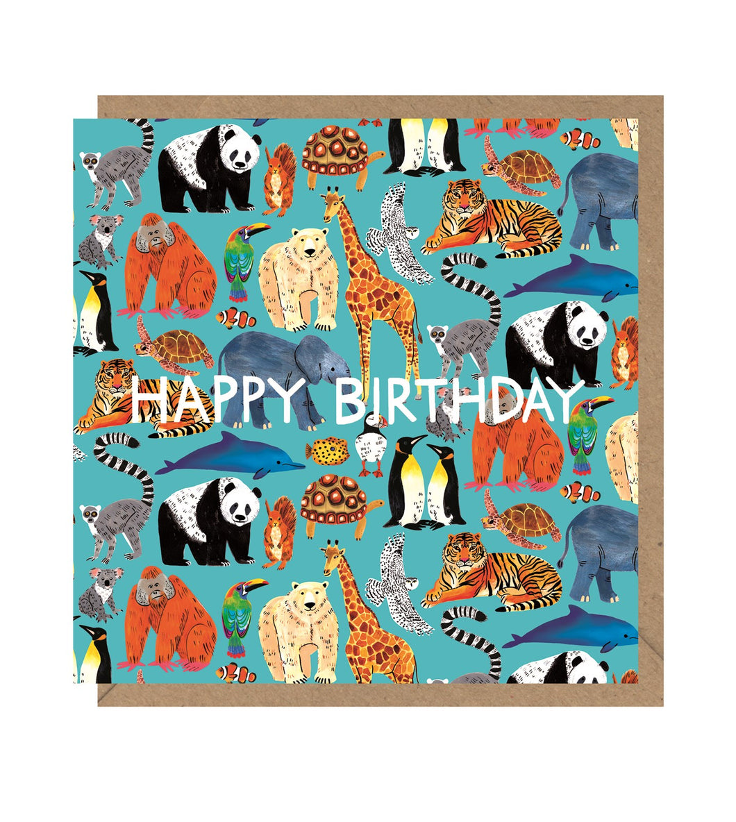 Animal Pattern Birthday Card