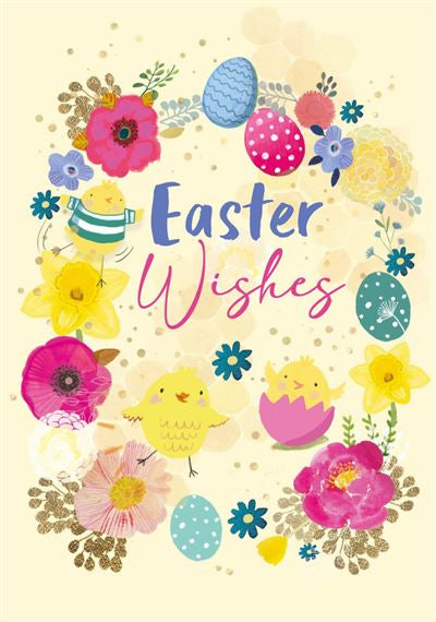 Easter Wishes Pack Of 5 Easter Cards