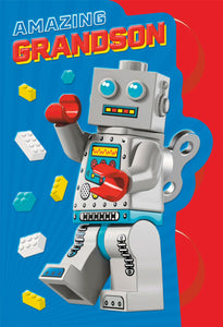 Lego Robot Grandson Birthday Card