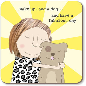 Dog Hugs Coaster By RosieMadeAThing