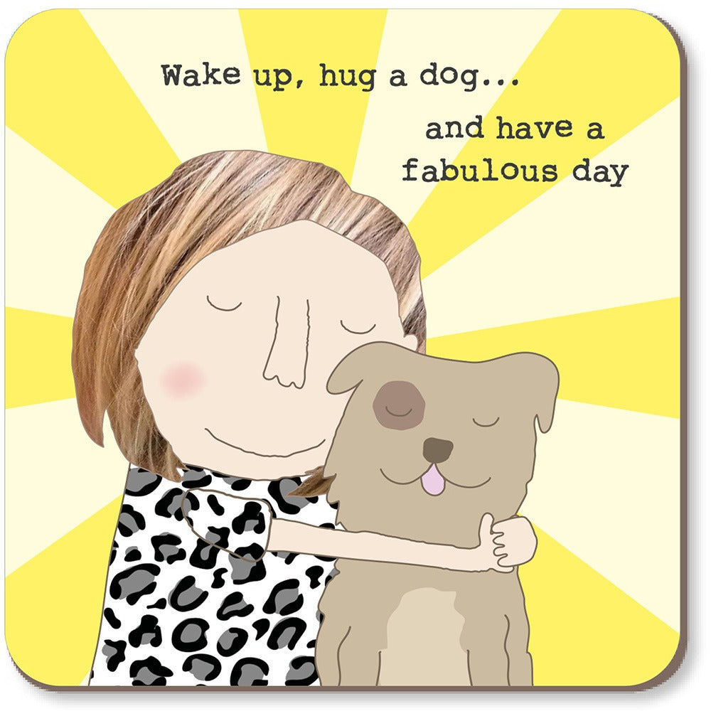 Dog Hugs Coaster By RosieMadeAThing