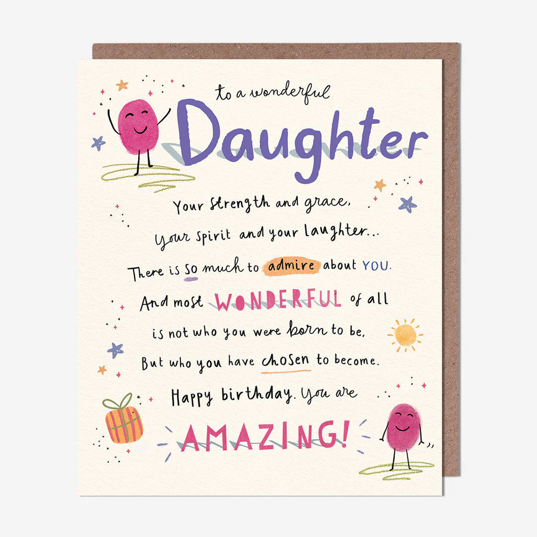 You Are Amazing Daughter Birthday Card