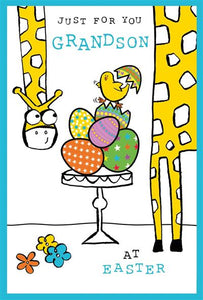 Giraffe Grandson Easter Card