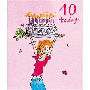 40th Birthday Card By Quentin Blake