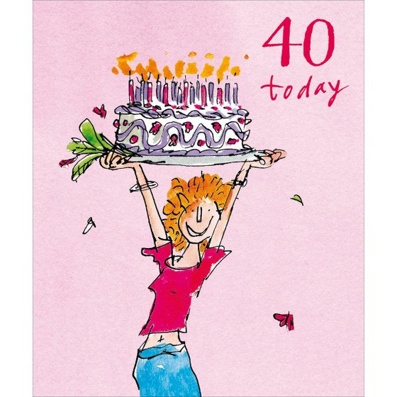 40th Birthday Card By Quentin Blake