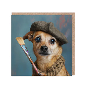 Chihuahua Painter Blank Card