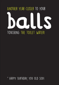 Balls Birthday Card