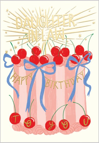 Cherry Cake Daughter-in-Law Birthday Card