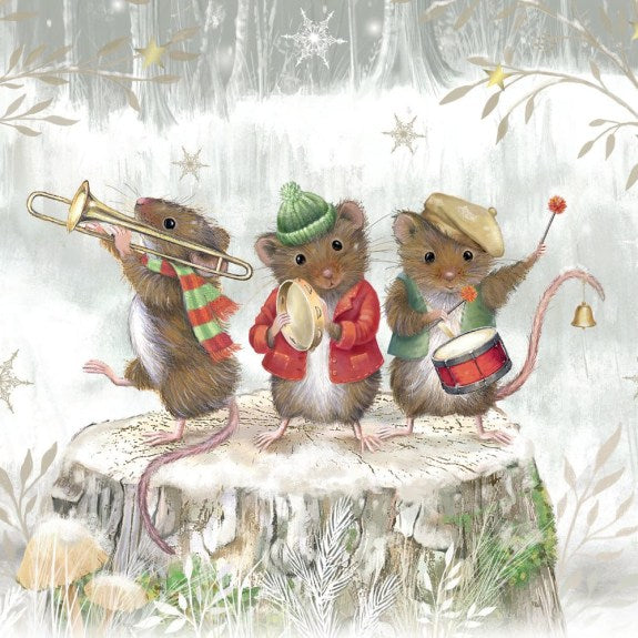 Musical Mice Pack Of 8 Christmas Cards