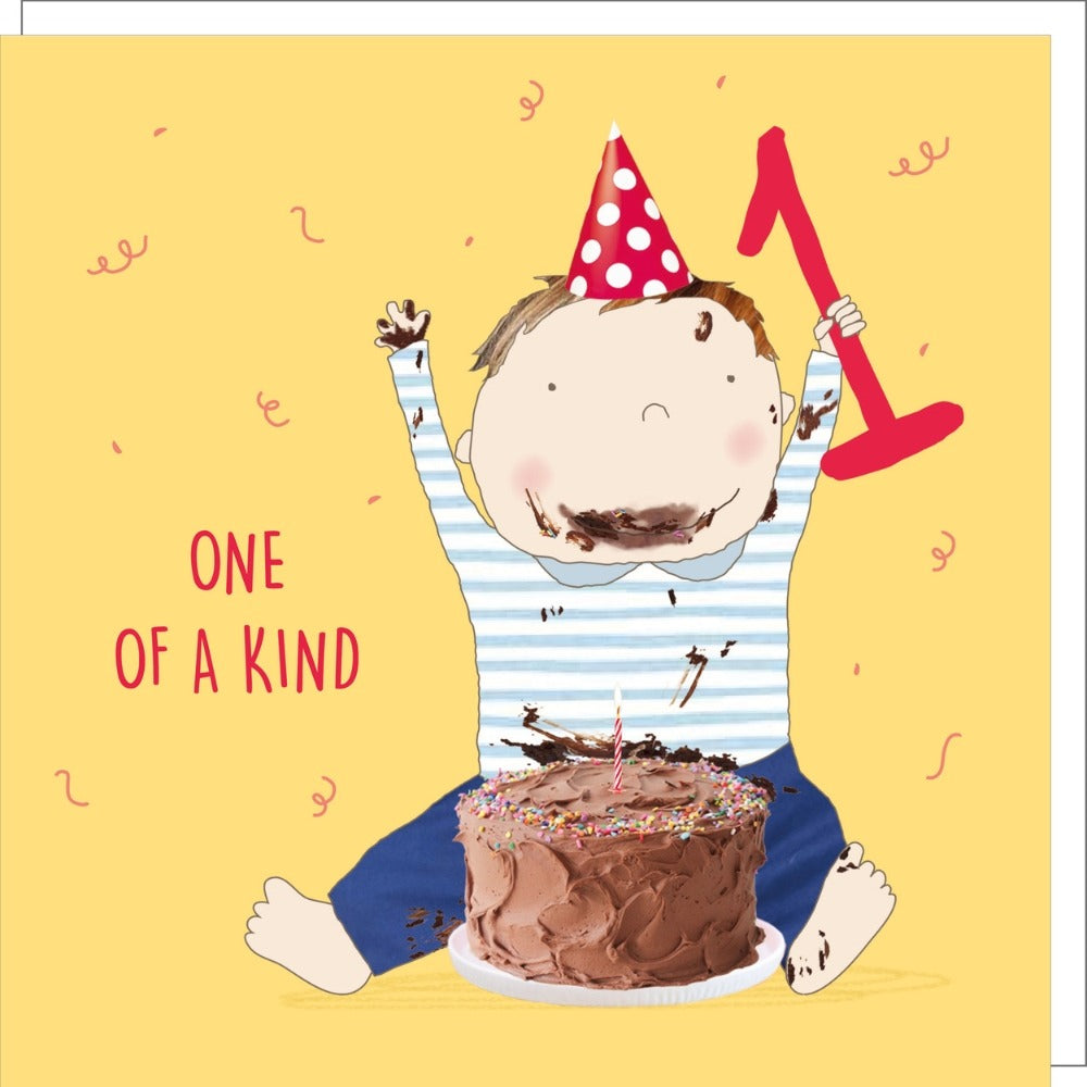 Cake Smash 1st Birthday Card By RosieMadeAThing