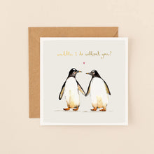 Load image into Gallery viewer, Penguins Waddle I Do Card
