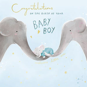 New Baby Boy Congratulations Card