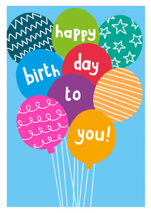 Balloons Birthday Card