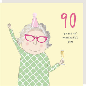 Wonderful You! 90th Birthday Card By RosieMadeAThing