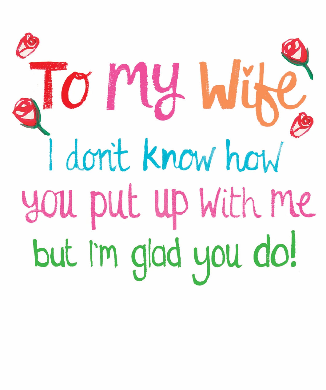 Put Up With Me Wife Birthday Card