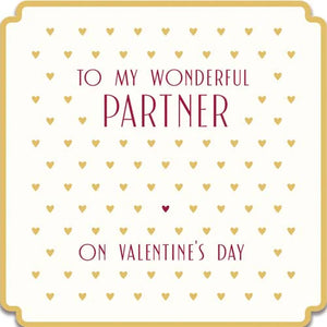 Wonderful Partner Valentine’s Card