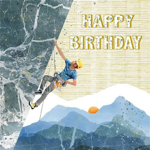 Rock Climbing Birthday Card