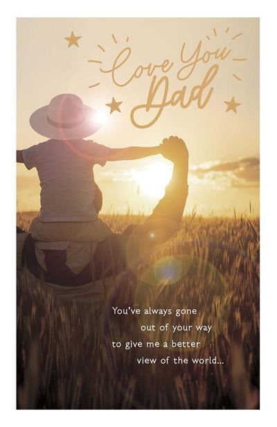 Father & Son At Sunset Father’s Day Card