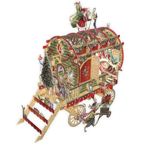 3D Stand Up & Stand Out Christmas Caravan Christmas Card
