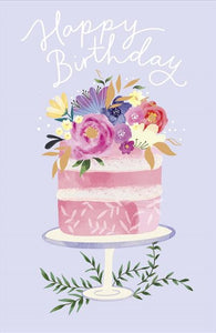 Cake and Flower Stand Birthday Card