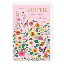 Load image into Gallery viewer, Auntie Flowers and Butterflies Birthday Card
