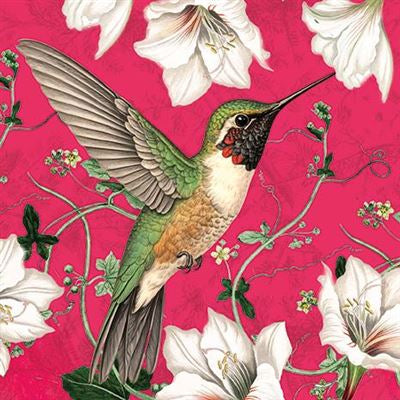 Magenta Paradise Blank Card by The Botanist Collection