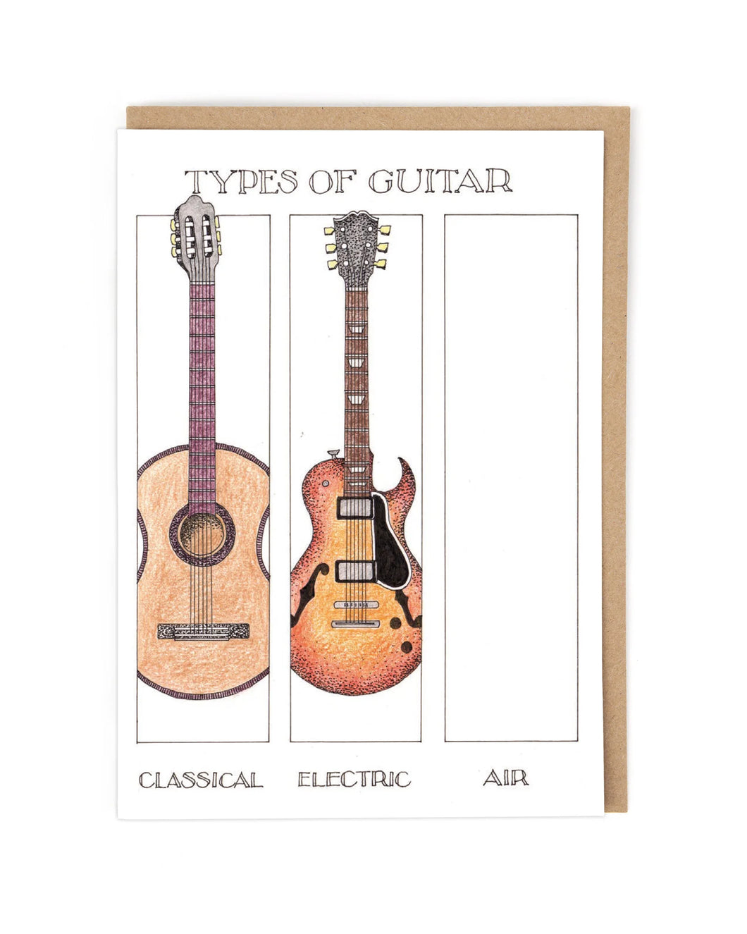 “Air Guitar”  Funny Music Lover's Card by Simon Drew