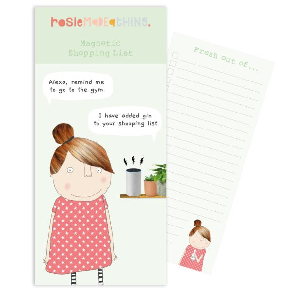 Alexa Remind Me To Go To The Gym Magnetic Notepad By RosieMadeAThing