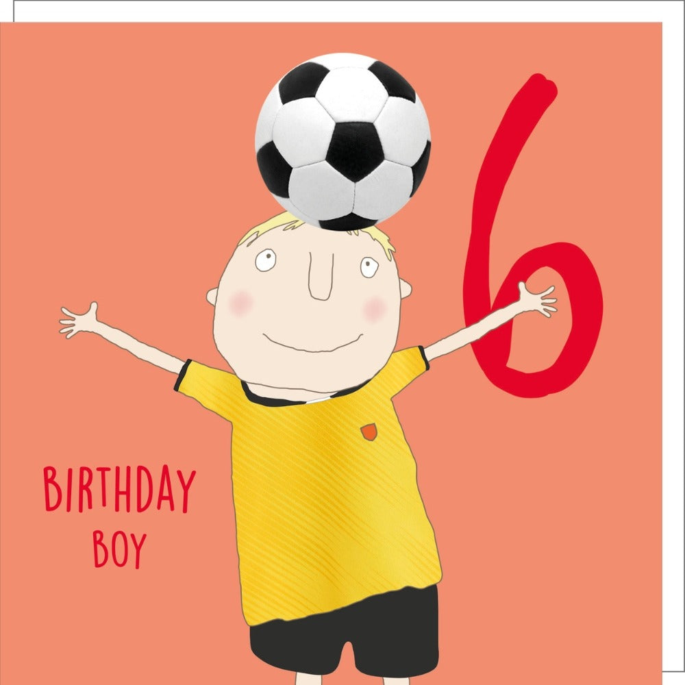 Football 6th Birthday Card By RosieMadeAThing