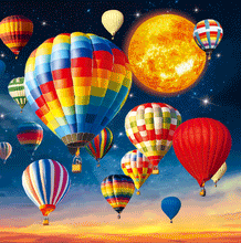 Load image into Gallery viewer, Hot Air Balloons Lenticular 3D Blank Card
