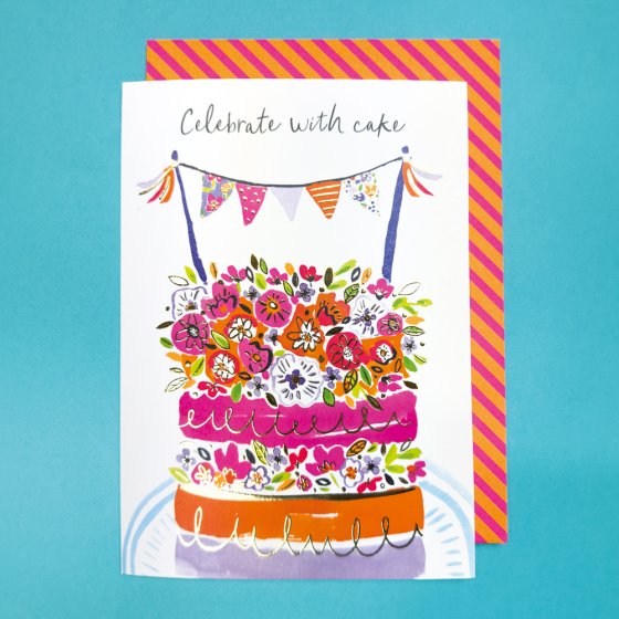 Celebrate With Cake Birthday Card