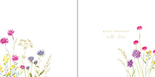 Load image into Gallery viewer, Flowers With Coastal Scene Birthday Card
