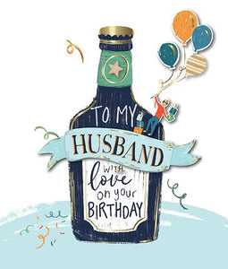 Beer Bottle Husband Birthday Card